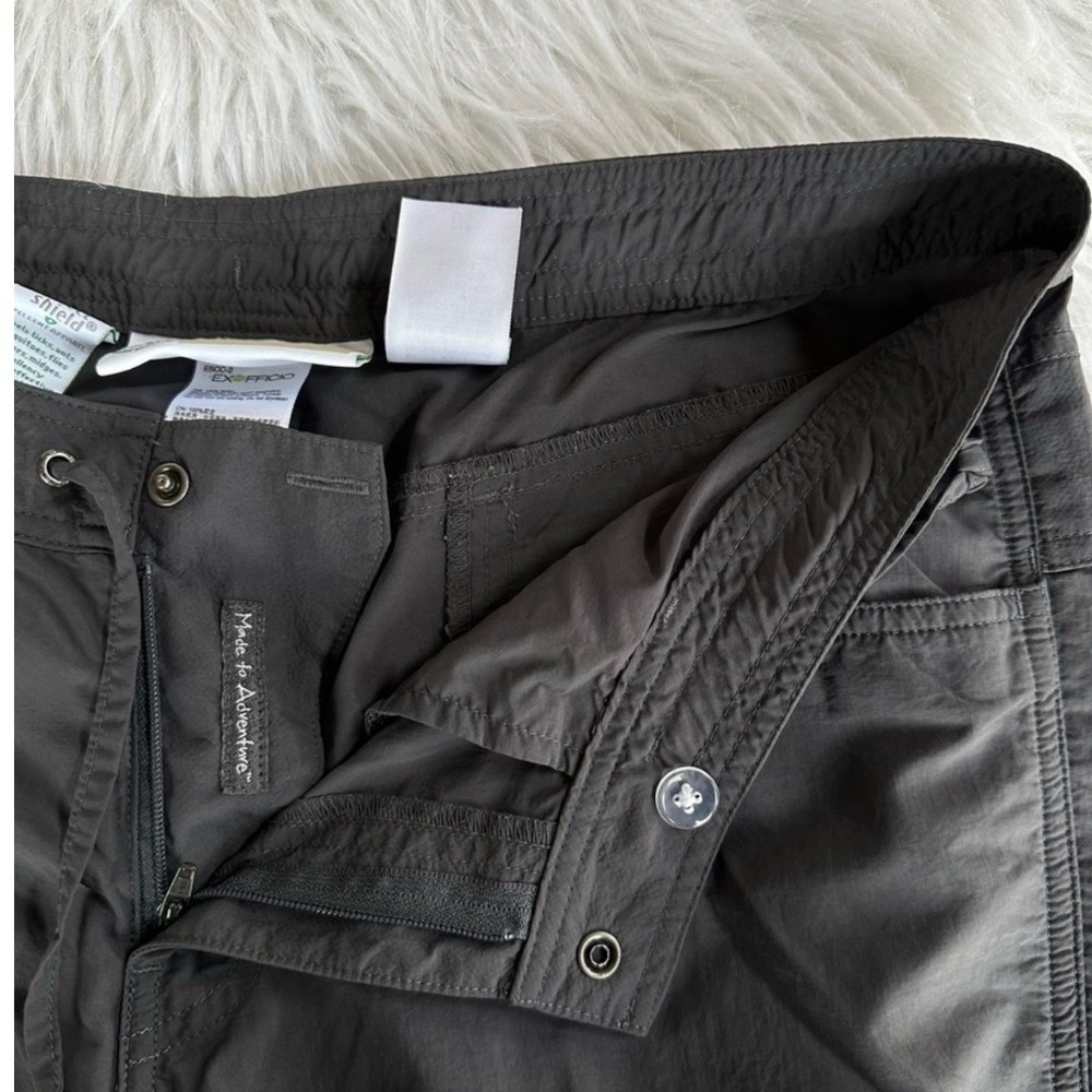 Exofficio Pants Grey Nylon Adjustable Hem Hiking Outdoor Active Athleisure Sz 6 - Picture 6 of 11